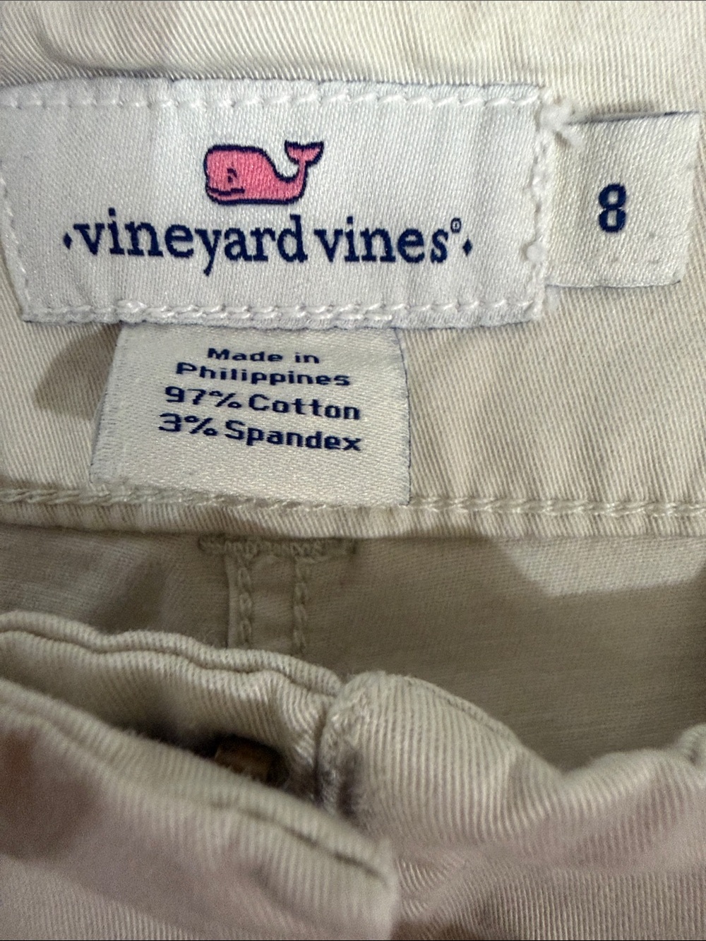 Vineyard Vines khaki lo-rise Shorts size 8 - Picture 4 of 8
